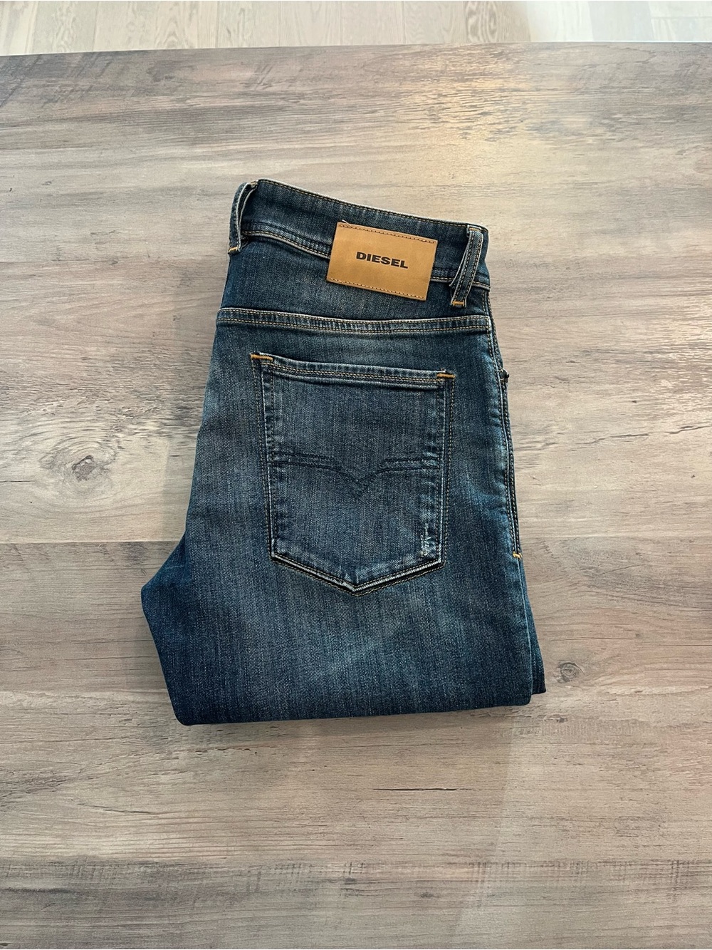 Diesel Men’s Slim Jeans in Dark Blue Wash